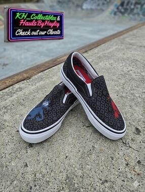 Vans Skate Slip-On x Krooked Natas Kaupas Ray Barbee Rare Graphic Sneakers 6.5M